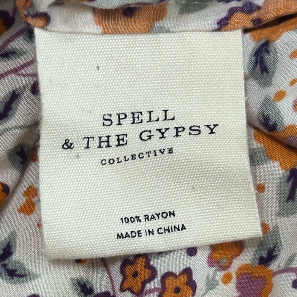 Spell and the Gypsy Castaway Gypsy Love Skirt Orange Blossom Size Small Hi-Low - Picture 6 of 15